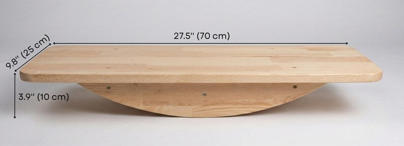 Wooden Montessori Balance Board to Improve Toddler Gross Motor Skills Through Active Play