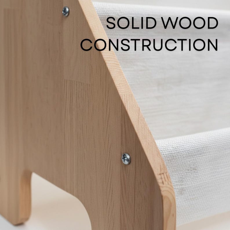 Montessori Style Wooden Book Rack with Front-Facing Display in 2 Sizes