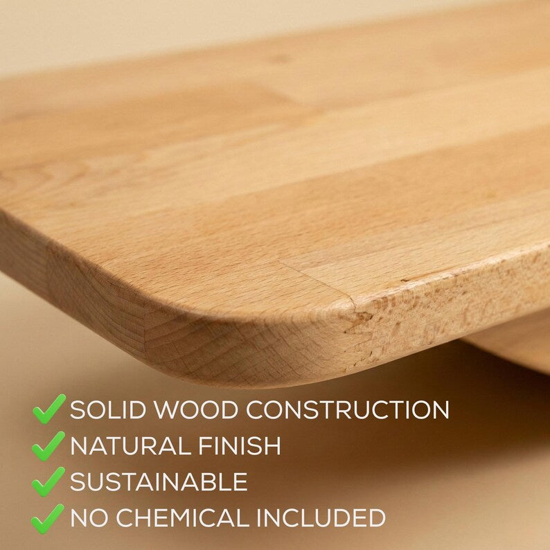 Wooden Montessori Balance Board to Improve Toddler Gross Motor Skills Through Active Play